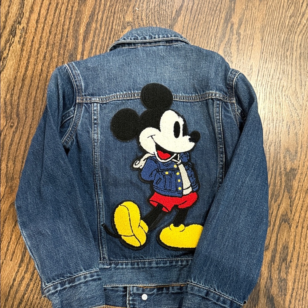 Kids Denim Jacket with Cartoon Character Design- girl design avail too